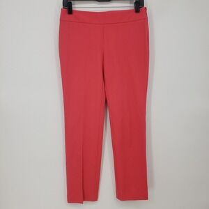 Ann Taylor LOFT Marisa Modern Slim Leg Ankle Pants Womens Size 2P Coral Pink